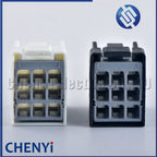 9 Pin black White female Automotive Power Amplifier plug Fuse box Wire harness connector 2-968307-2 1-968307-2 1-968305-2