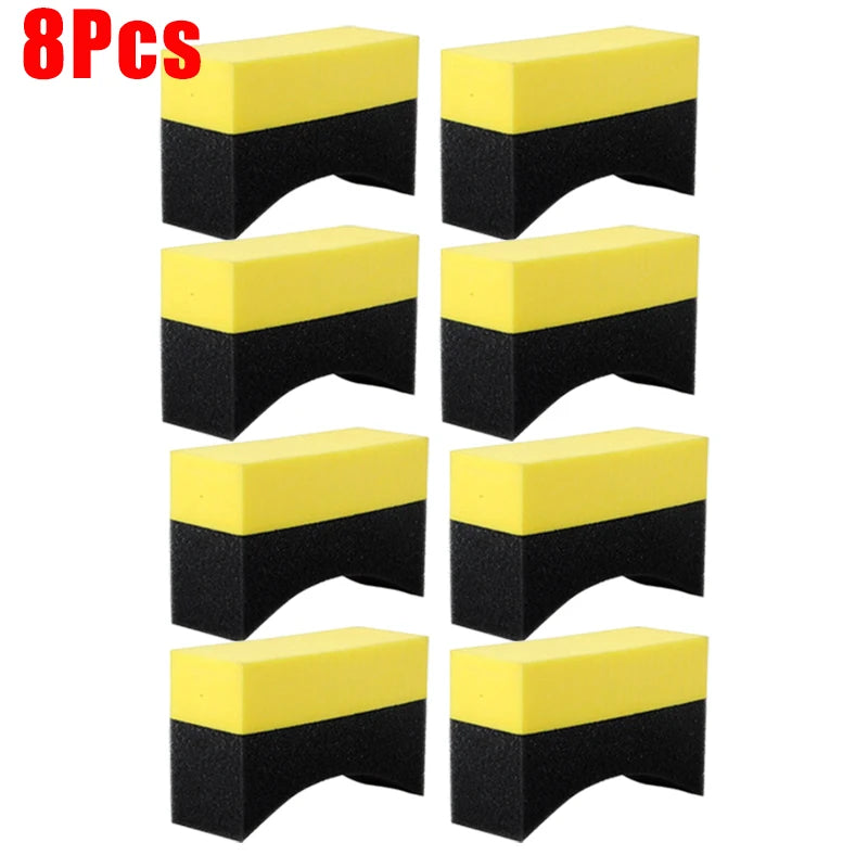 Car Tire Cleaning Sponge Auto Wheel Microfiber Suction Sponge Brush Set for Cars Wheels Tyre Clean Polishing Detail Brushes Tool