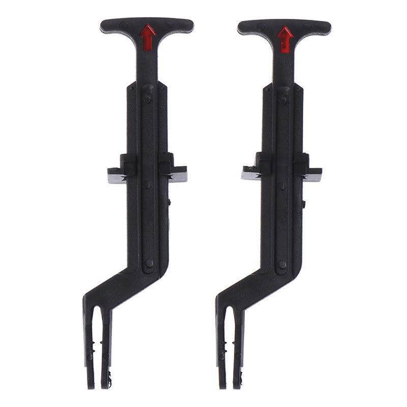 2Pcs/Set Bonnet Hood Release Rod Lock Latch Black Handle Clips 3B0823593 For Volkswage Passat B5 / B5.5 1998-2004