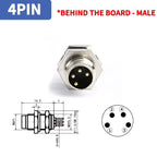 M8 Sensor Connector Panel Back Mount Waterproof Flange Socket Threaded Coupling Male&Female 3Pin 4Pin 5Pin A Type