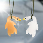 10/1PCS Cartoon Cute Anime Color-Changing Roast Duck Pendant Diy Kawaii Car Accessories Keychain Back Packaging Accessories Gift