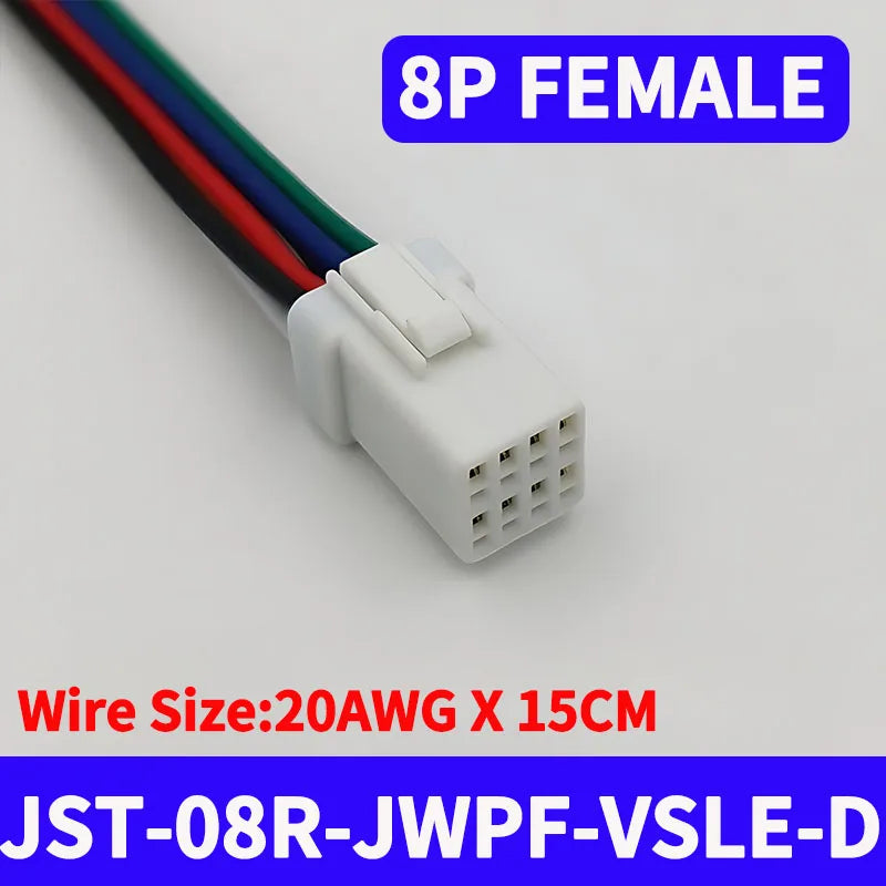5/20 SETS JST02T/02R-JWPF-VSLE JWPF Series Male Female Plug Docking Harness Mini Car Motorcycle With 20AWG 15CM Wire Connector