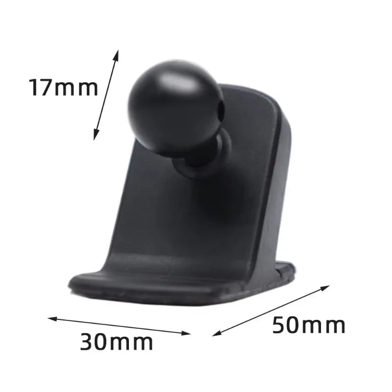Car Phone Black Holder Sticky BaseBendable Design Can Be Adapted To A Variety of CurvatureSoft Rubber MaterialBall Head17mm