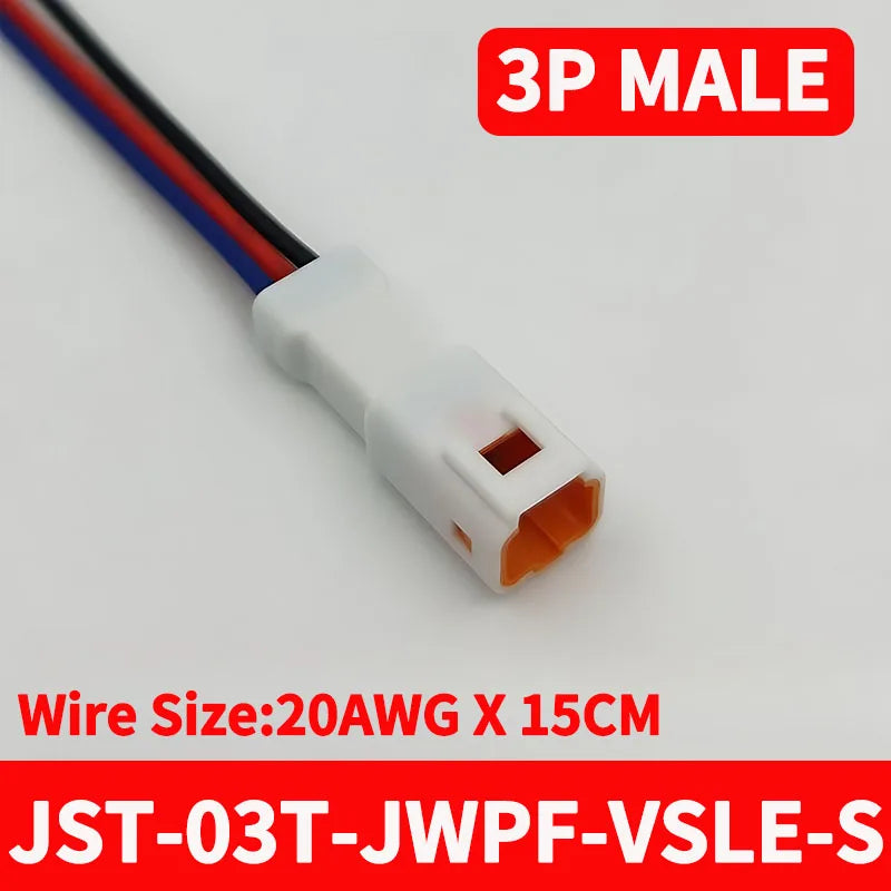 5/20 SETS JST02T/02R-JWPF-VSLE JWPF Series Male Female Plug Docking Harness Mini Car Motorcycle With 20AWG 15CM Wire Connector