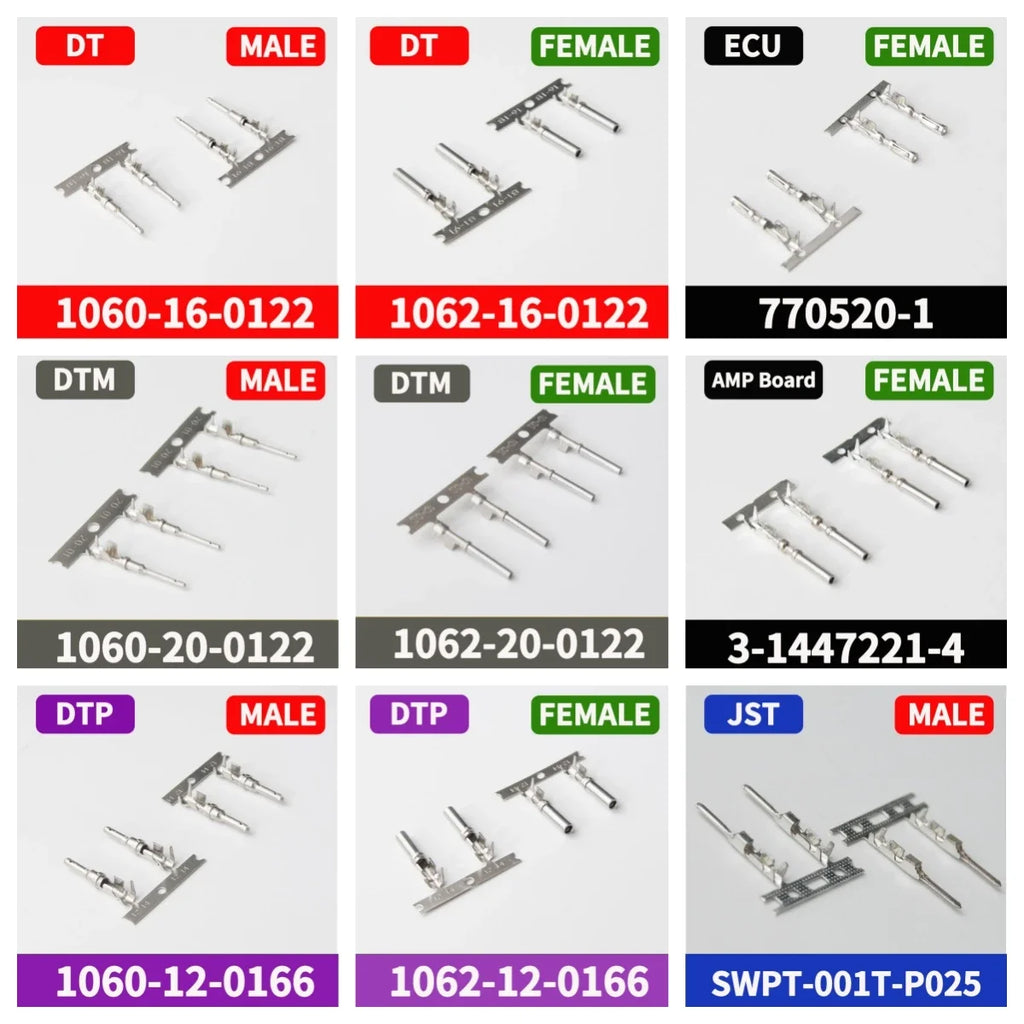 Automotive Waterproof Connector Terminals Pins, Crimp Contacts for JST DT DTM DTP AMP Delphi ECU Connectors 3-1447221-3 770520-1