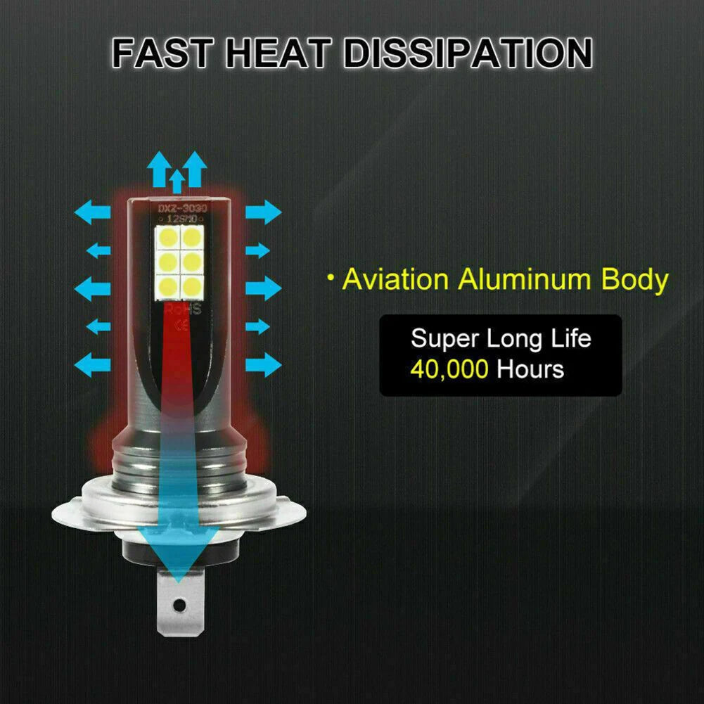 2Pcs H11 LED Headlight Kits 110W 20000LM Light Bulbs 6000K Driving DRL Lamp Car Fog Lights Day Running Light