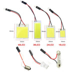 Car Interior Ceiling LED Light Panel 6000K White COB LED Light Panel With Light Adapter For Car Interior Ceiling 16/24/36/48 LED