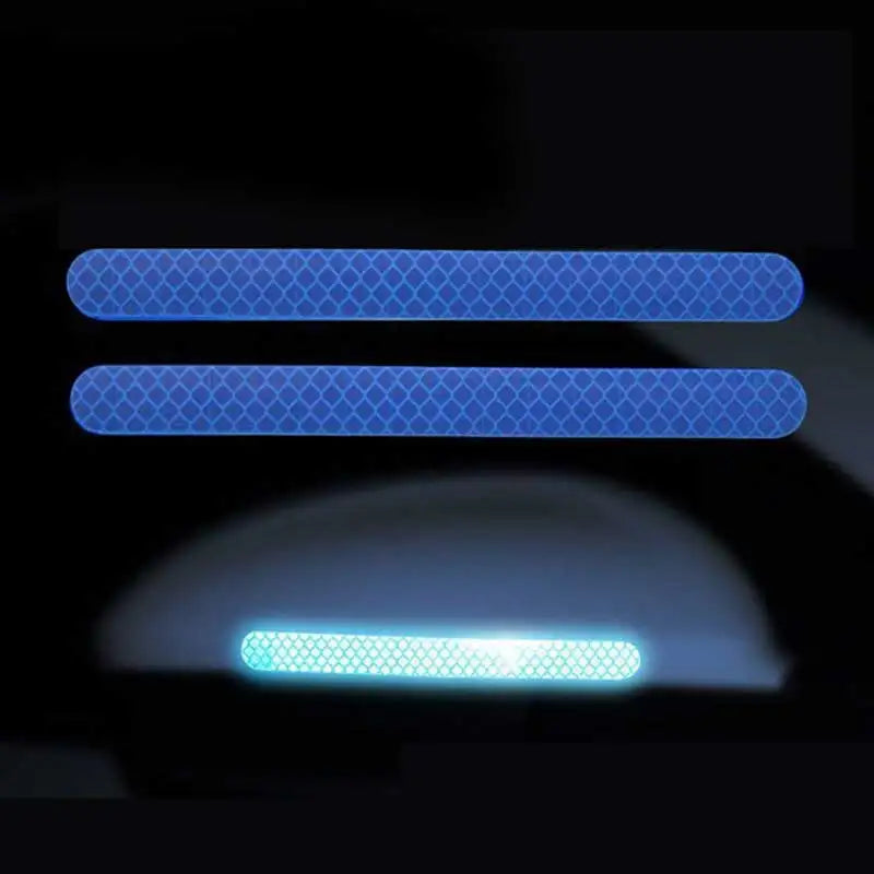 6/2pcs Car Reflective Safety Strip Stickers Car Rearview Mirror Reflective Sticker Reflective Warning Safety Tape Accessories
