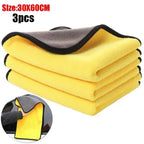 Car Wash Towels Cleaning Cloth Absorbent Dry Cloth General Purpose Microfiber Towel Thickened Yellow 30/40/60cm Amagi