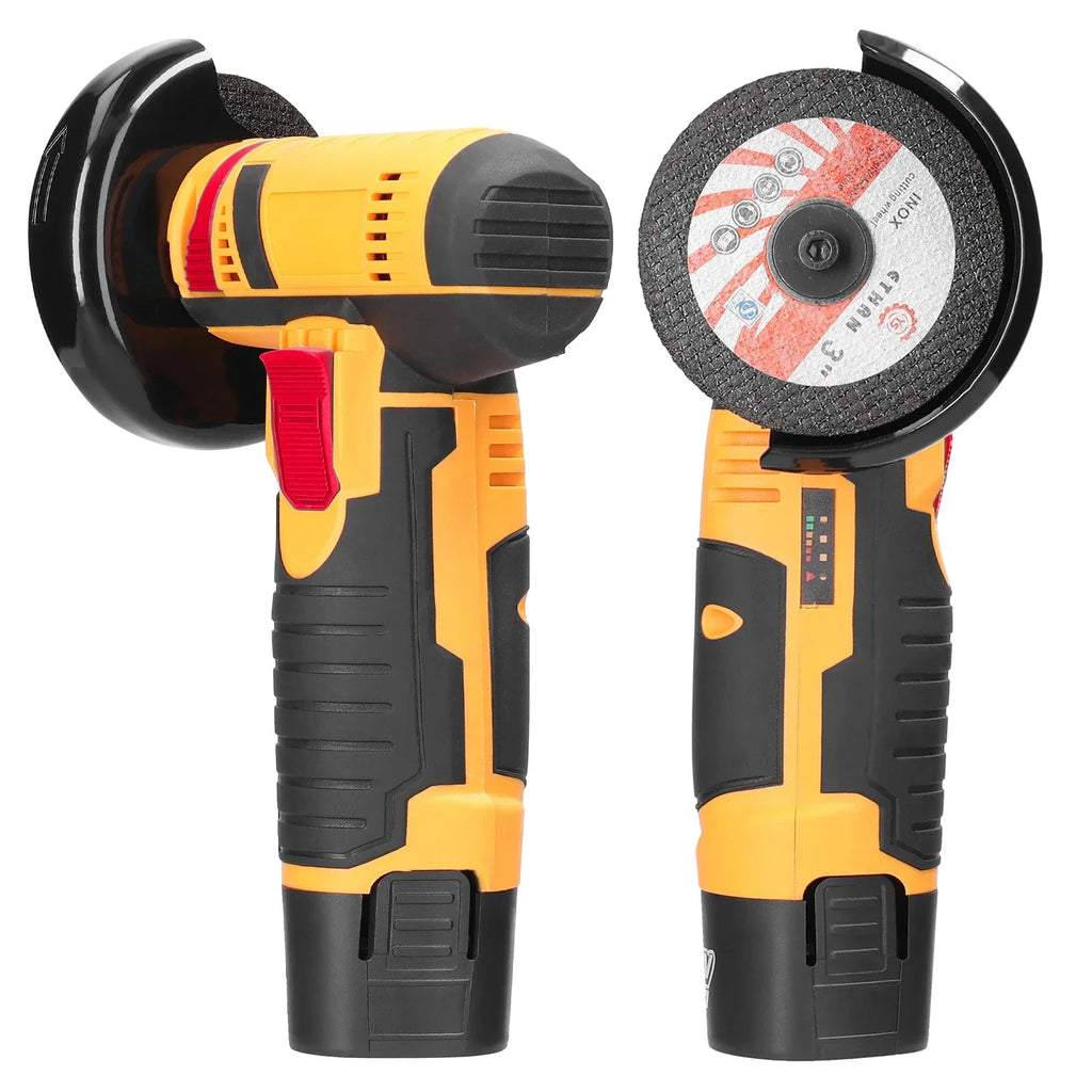 19500RPM Cordless Electric Angle Grinder 12V Rechargeable Mini Polishing Grinding Machine Multifunction Diamond Cutting amabilis