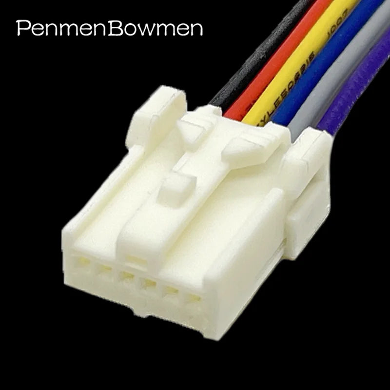 1 Set 6 Pin Car DVD Rearview Rear View Camera Wire AC Assembly Electrical Cable Connectors Female Wire Harness Plug 7283-8660
