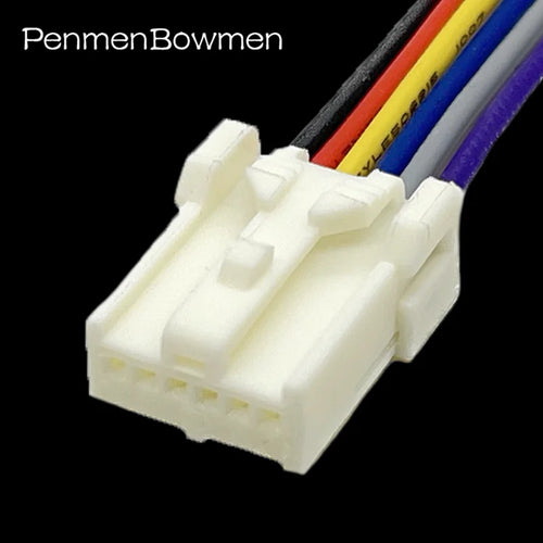 1 Set 6 Pin Car DVD Rearview Rear View Camera Wire AC Assembly Electrical Cable Connectors Female Wire Harness Plug 7283-8660