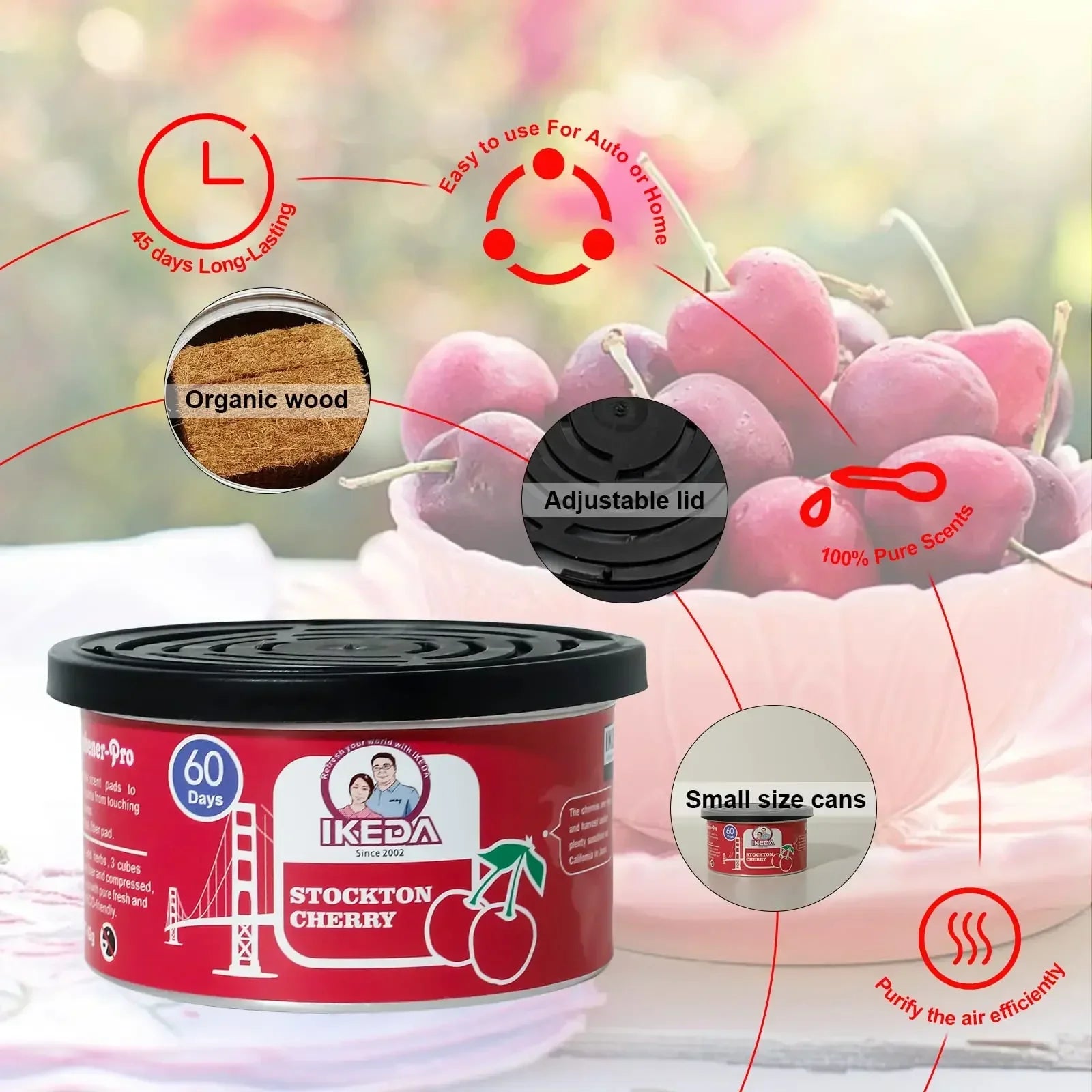 Car Flavoring Perfume Canned Air Fresheners Long-Lasting Auto Aromatherapy Wood Blocks Coffee Flavor Deodorant Supplies Amagi