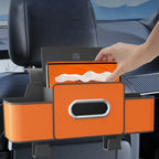 Universal Fit 4-in-1 Car Seat Organizer Tissue Holder Cup Slots Hooks Phone Holder Durable Multi-Functional Storage Box Vehicle