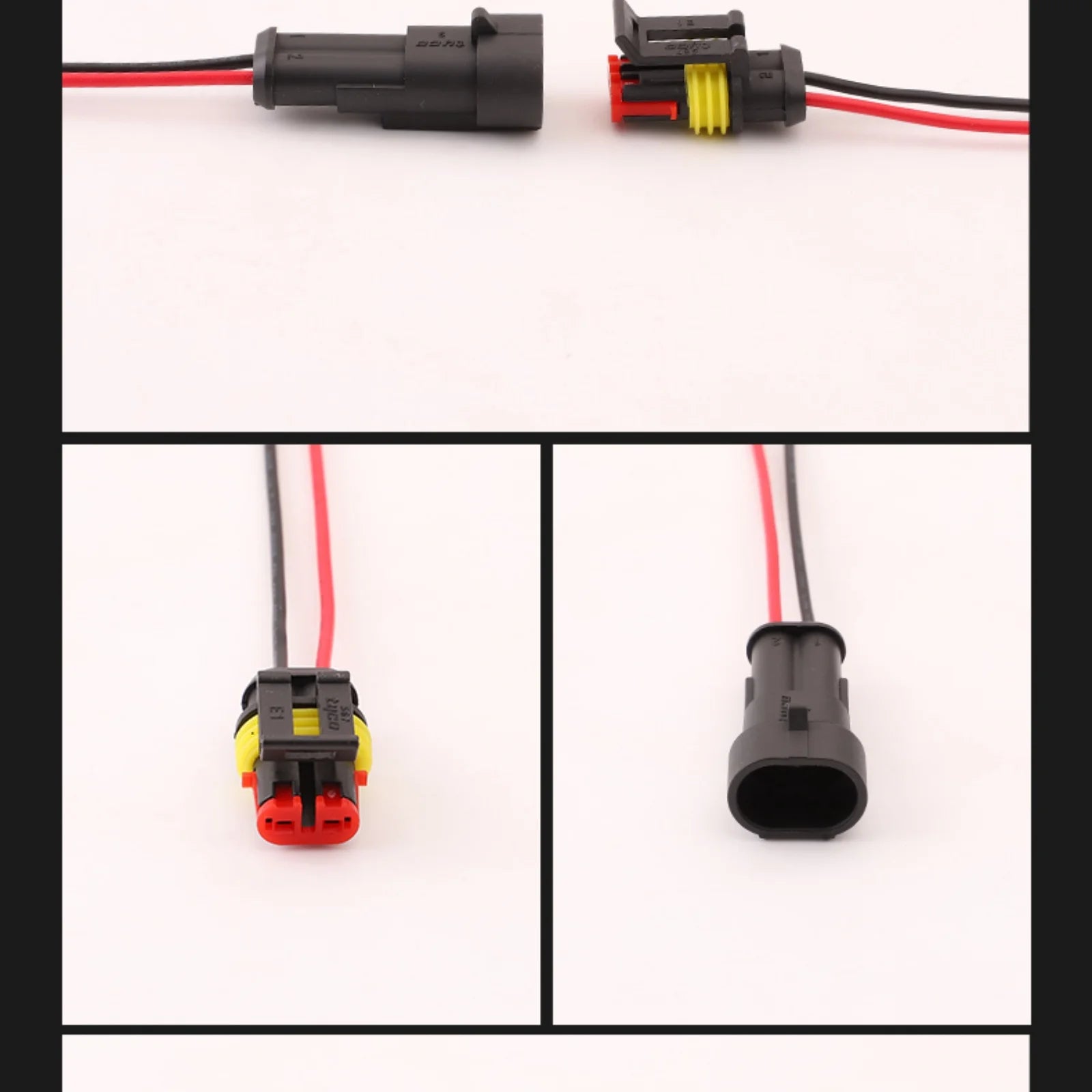 AMP 2 PIN Waterproof 1.8mm Female Male Tyco Super Electrical Automotive Connector Plug Wiring Harness For Car 282104-1 282080-1