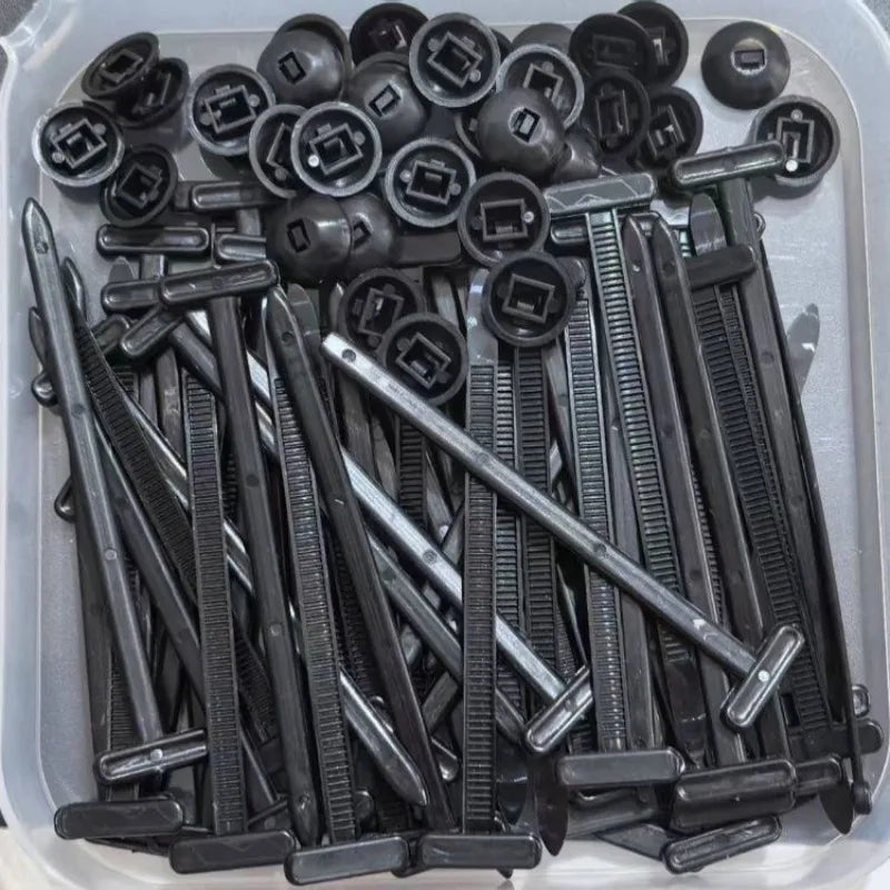 Universal Nylon Cable Tie Buckle Auto Fastener Screw Replacement Clip Car Fender Trunk Engine Guard Panel Wire Management Secure