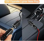 Car Cigarette Lighter Plug Male Adapter 12V 24V Replacement Connector LED Fused for Auto Truck RV Boat Power Supply Cable Head