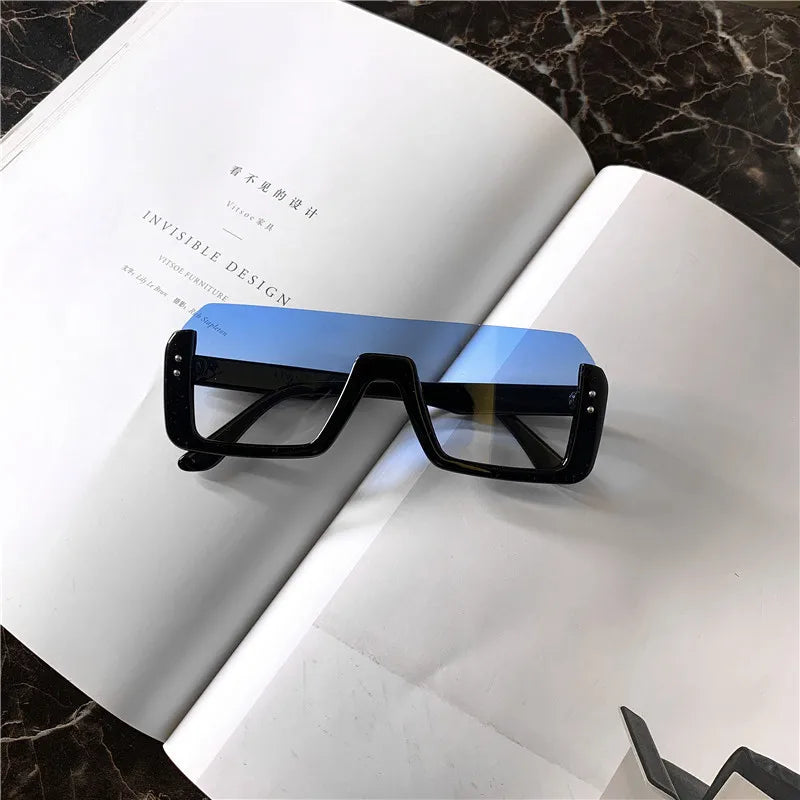 net red retro street shot sunglasse men Half Frame show thin face sunglasses women Glasse Car Driving Glass Anti Glare accessory