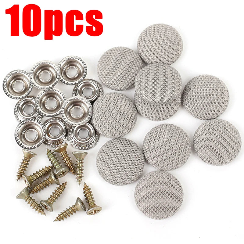10/20Pcs Car Interior Roof Buckles Headliner Ceiling Cloth Fixing Screw Care Fabric Buckle Rivets Retainer Cap Repair Automotive