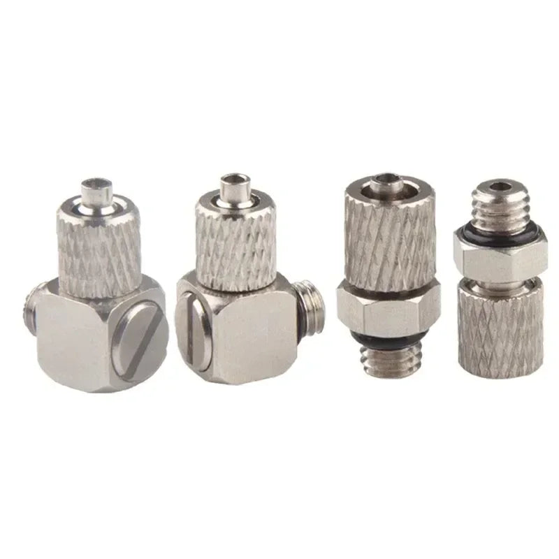 Mini Pneumatic Pipe Connector PC PL Screw Through Quick Fitting Fast Twist Joint ,Male Thread M3 M4 M5 M6 - Tube OD 3mm 4mm 6mm