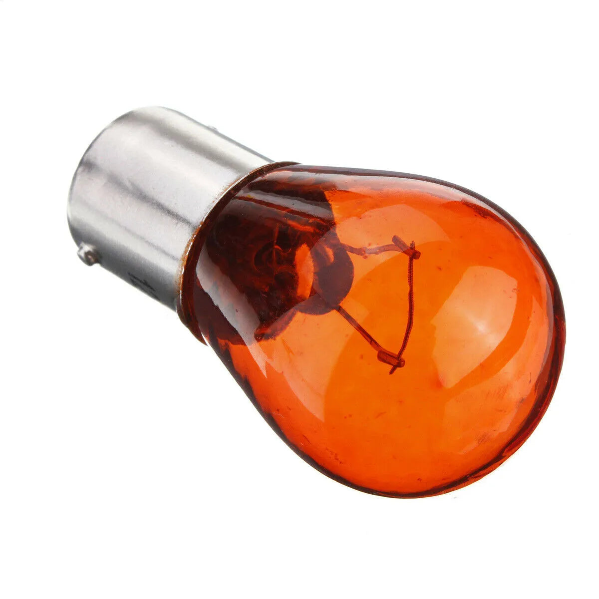 10Pcs 21W Amber Indicator Bayonet Base Lamp Turn Signal Car Light Car Interior Bulb Auto Dashboard Warning Indicator