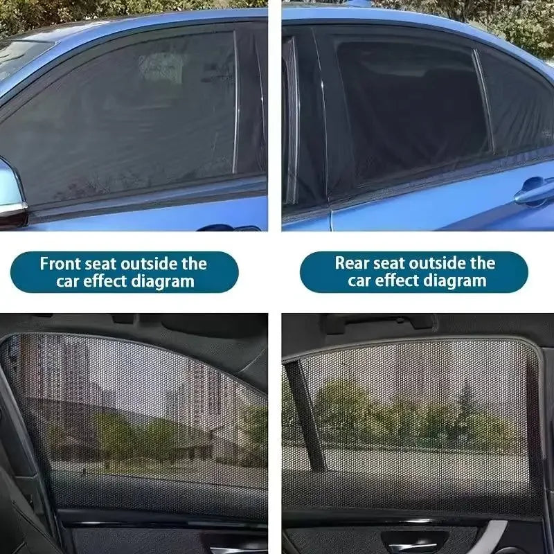 2pcs Car Styling Mosquito prevention Sun Shade Auto Uv Protect Curtain Beach Parasol Parasol Side Windows Children Shield Visor