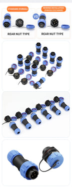 SP21 SP20 SP17 SP16 SP13 Docking 2P 3P 4P 5P 6P 7 12Pin IP68 Waterproof Aviation Connector,Panel Mount Connector Plug and Socket