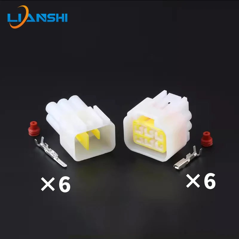 FW-C-6F-B/FW-C-6M-B Automotive waterproof connector Connector 6p harness plug rubber shell with terminal