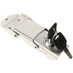  Detachable Stainless Steel Buckle Lock Motorcycle Trunk Lock Hinge Lock 2 Key Anti Theft Motorbike Rear Trunk Case Lock Fittin