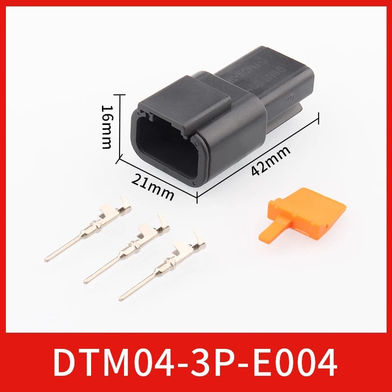 DTM04-2P-E004 automotive connector, Dechi plug-in, DTM06-2S-E004 waterproof plug for heavy truck wiring harness
