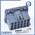 Grey 18 Pin male female Connector Automotive  Plug Unsealed Electric Harness Socket 8-968974-1 1-967629-1 With Terminals