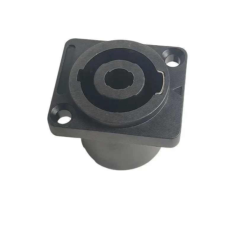 4/10/20PCS 4-Pin Neutrik Style Square Panel Mount Socket, Compact Locking Audio Connector for Power Amplifier and Stage Rack