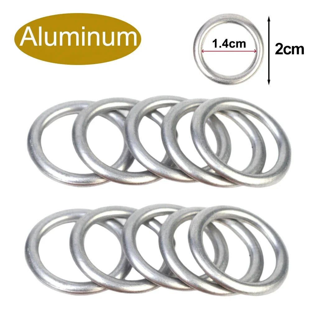 Car Oil Pan Drain Gasket Drainage Bolt Pad Aluminum/ Copper Oil Drain Plug Gasket Replaceable Accessories for Volkswagen Audi