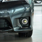 Hot 1Pcs 2.5'' 15W Car White COB LED Projector Angel Eyes Blue Ring DRL Fog Light Lamp