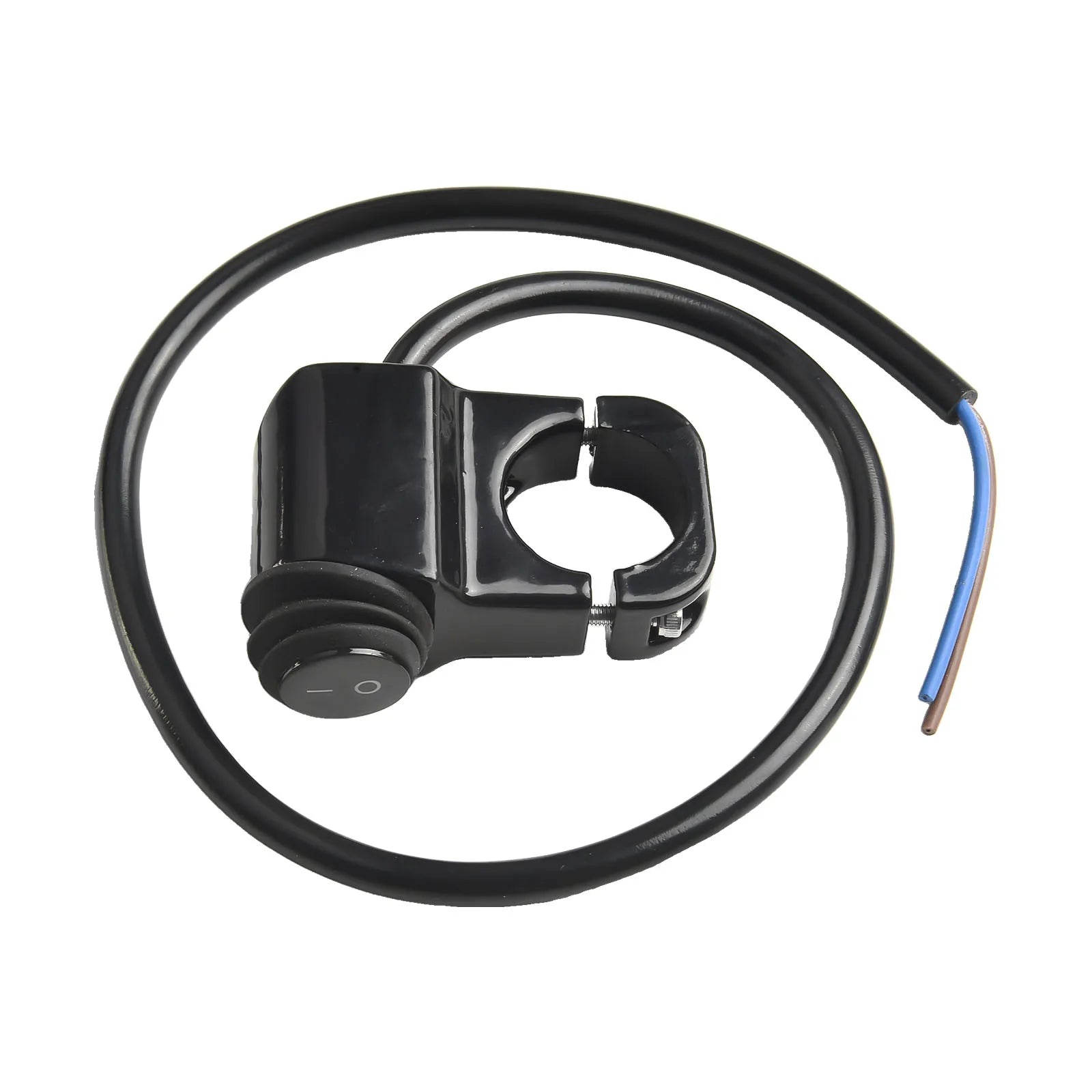 Motorcycle Handlebar Headlight ON/OFF Switch Black/Silver Aluminum Alloy 2-Wire Waterproof Second Gear Switch Motorcycle Parts