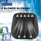 Cooling Car Seat Cushion with Adjustable Fan Breathable 3D Honeycomb Design All-Season Ventilated Auto Seat with Leather Surface