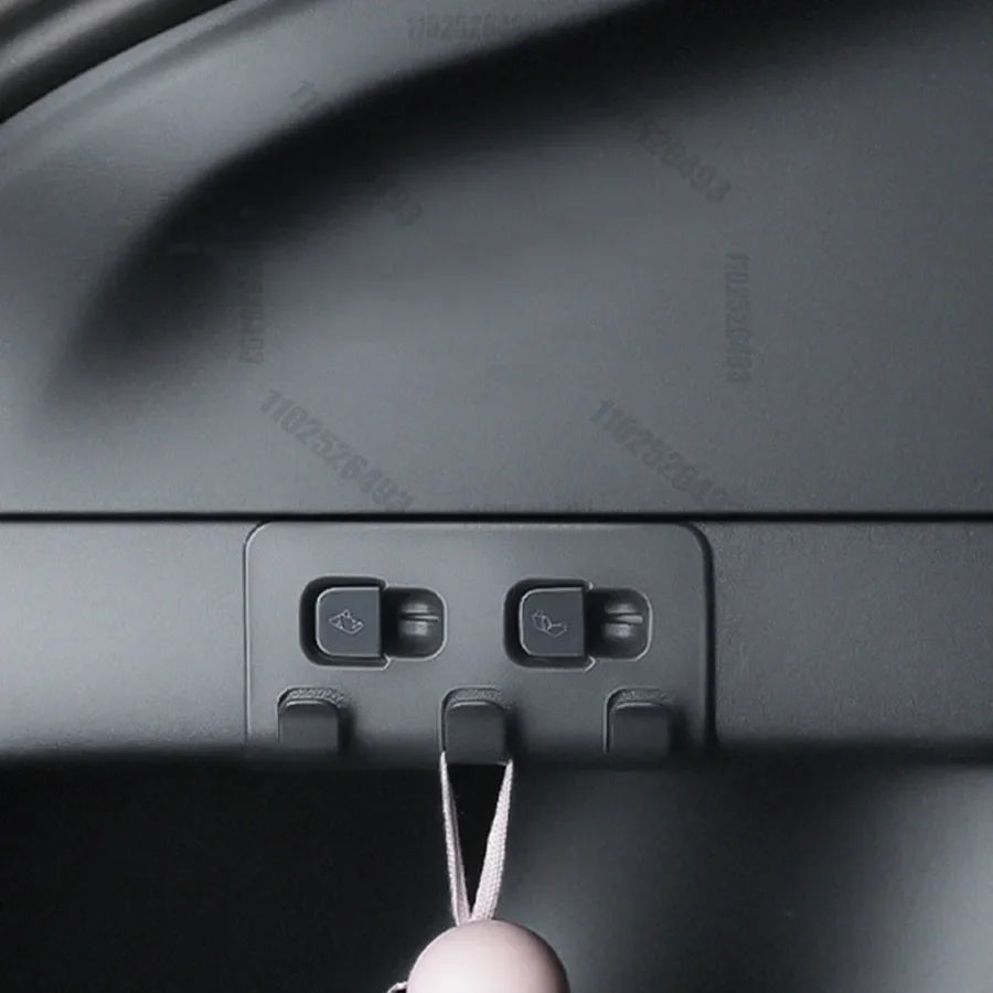 For Tesla Model Y Rear Trunk Hook Seat Button Car Cargo Grocery Shopping Bag Holder Umbrella Hanger Storage Interior Holder Amag