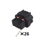 26 Pin Connector Waterproof 1.2mm Male Female Connectors Straight PCB Wire Harnesses ECU Cable Socket 3-1437290-7 1473416-1