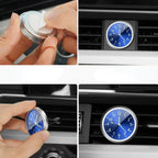 Luminous Quartz Analog Car Dashboard Clock - Stick-On, Decorative, Time-Telling, Easy-to-Read, Night-Vision Compact Amagi