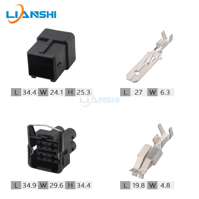 Automotive waterproof connector Connector 6.3 series high current 4p connector with terminal DJ70454-6.3-11/21