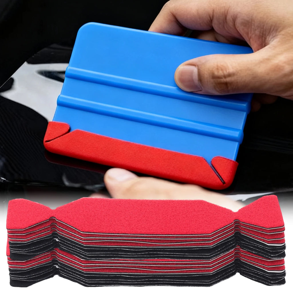 5-50PCS Auto Scratch-Free Candy Shape Tinting Film Scraper Replacement Patch Fleece Replaceable Felt Cloth for Vinyl Scraper