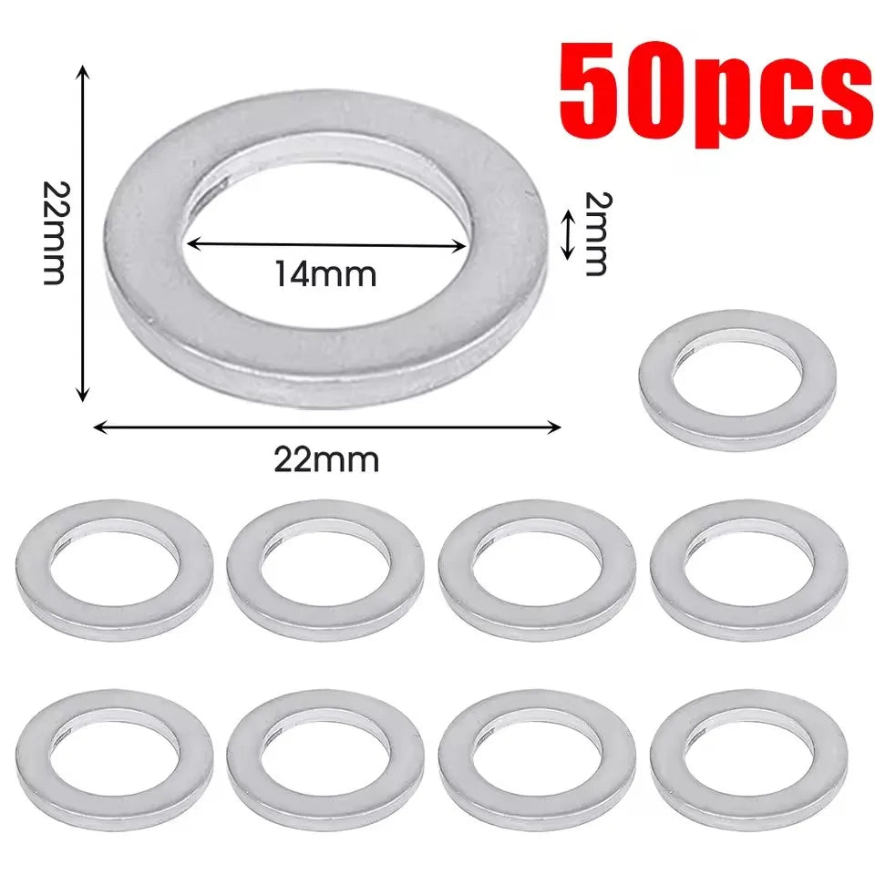 50/10Pcs Oil Drain Plug Crush Washers Gaskets 14mm for Honda Accord Civic CRV CRZ HRV Pilot Acura 9410914000 94109-14000