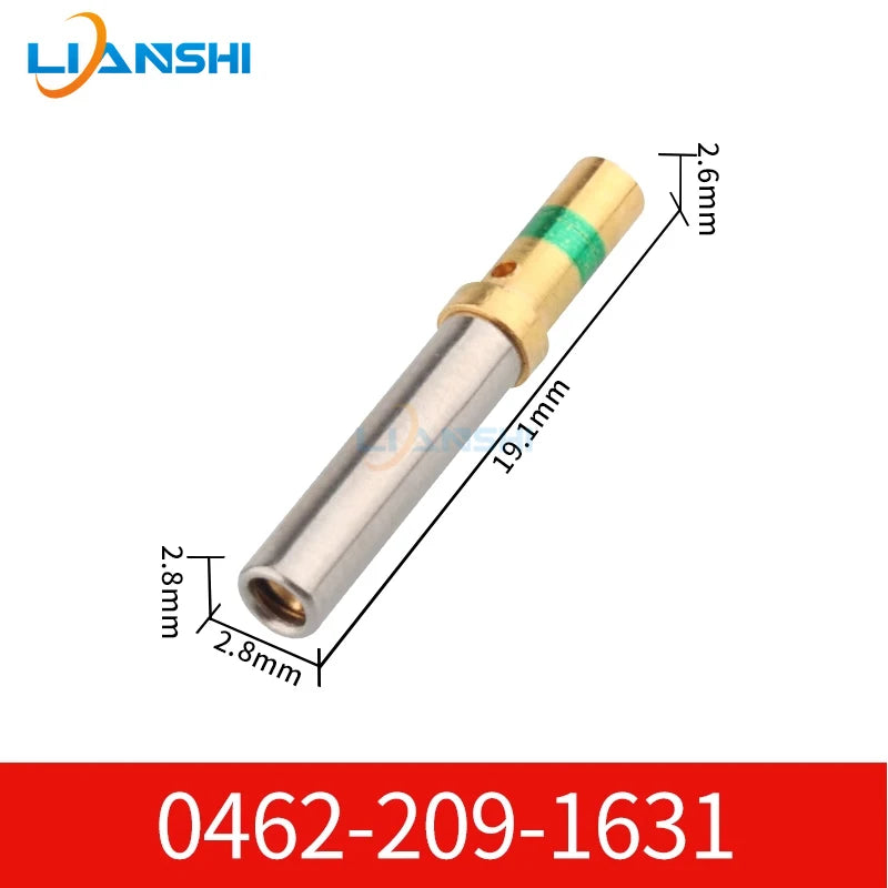 50pcs 0462-209-1631 Wiring automotive terminals 0460-215-1630 Gold Plated Stainless Steel 16-20AWG Deutsch Crimp Solid Terminal