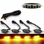 4Pcs Front Grille LED Light For Jeep 2003 To 2021 Front Grille LED Light Raptor Style Grill Car Accessories