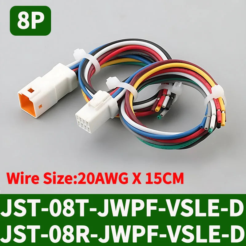 5/20 SETS JST02T/02R-JWPF-VSLE JWPF Series Male Female Plug Docking Harness Mini Car Motorcycle With 20AWG 15CM Wire Connector
