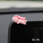 Car Ornaments Mini Sleeping Cute Animals Resin Bear Rabbit Sheep Turtle Resin Decoration Home Office Computer Decor Amagi