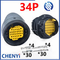 34 Pin automotive waterproof connector Car body door chassis wiring harness plug DTBFHPE34BKSV For Peugeot Citroen Maserati Fiat