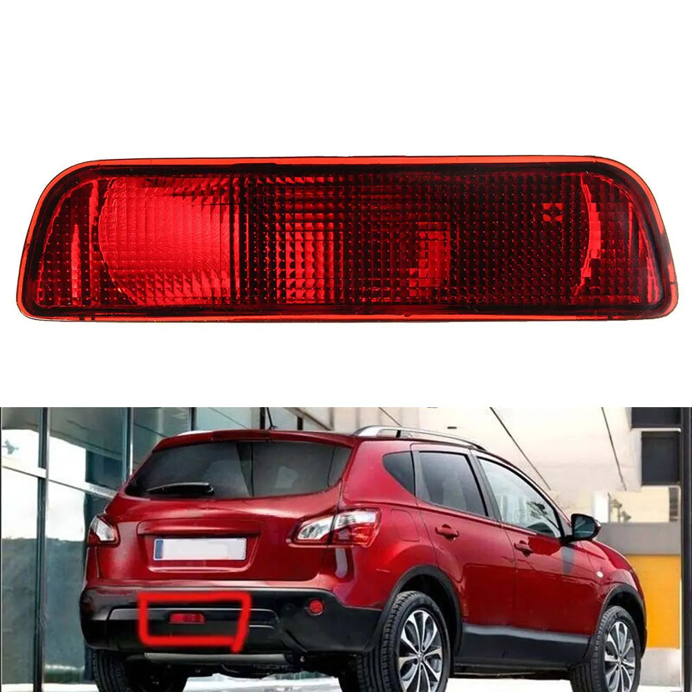 Car Red Lens Rear Bumper Fog Light Tail Lamp Fit For Nissan Qashqai 2007-2013 Car Brake Reflector Lights Car Accessories