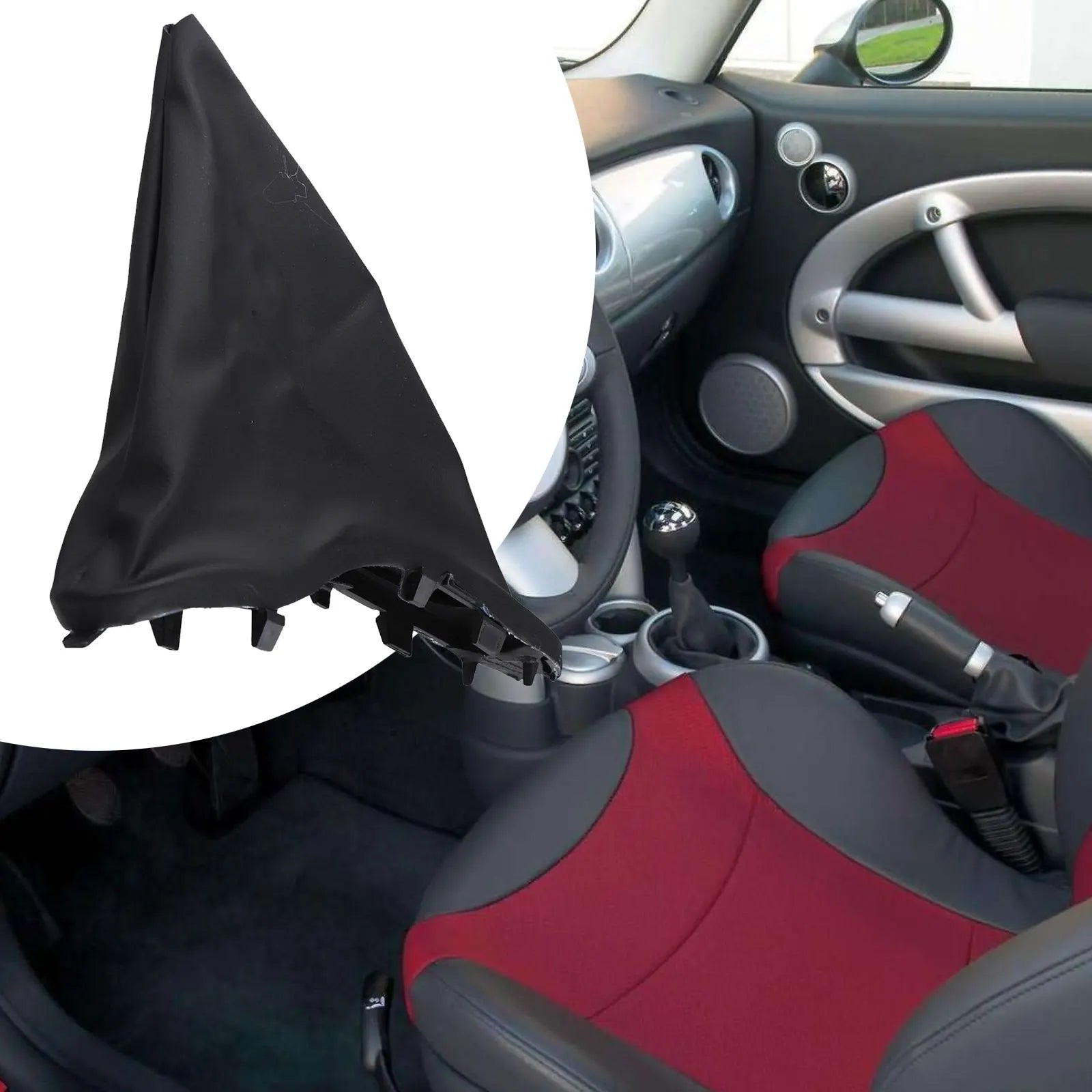 Car Shift Dust Cover Anti Slip Parking Hand Brake Gaiter Cover For BMW For Mini  For Cooper R50 01-08 Anti-skidding Gaiter Boot