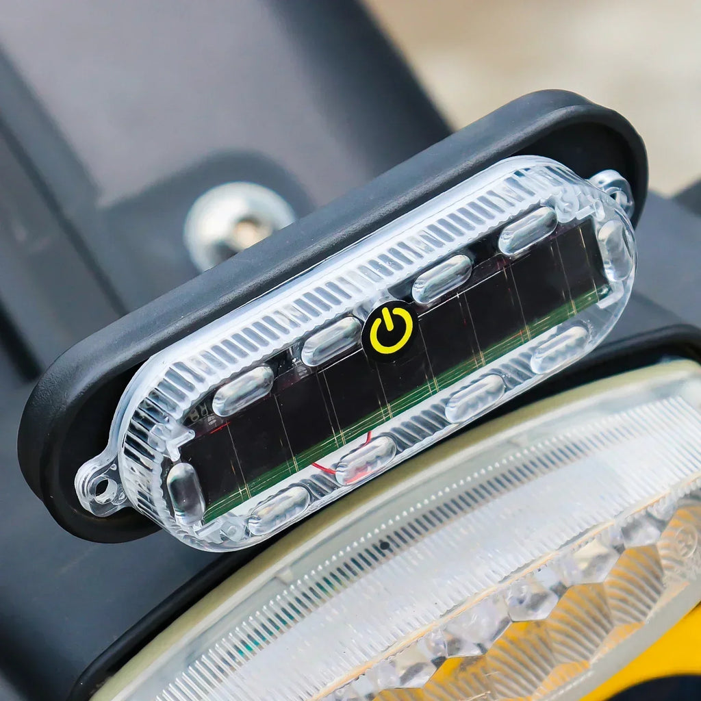 HL Motorcycle Car Light Solar Powered Simulated Dummy Alarm Wireless Warning Anti-Theft Caution Lamp LED Light Flashing Mode